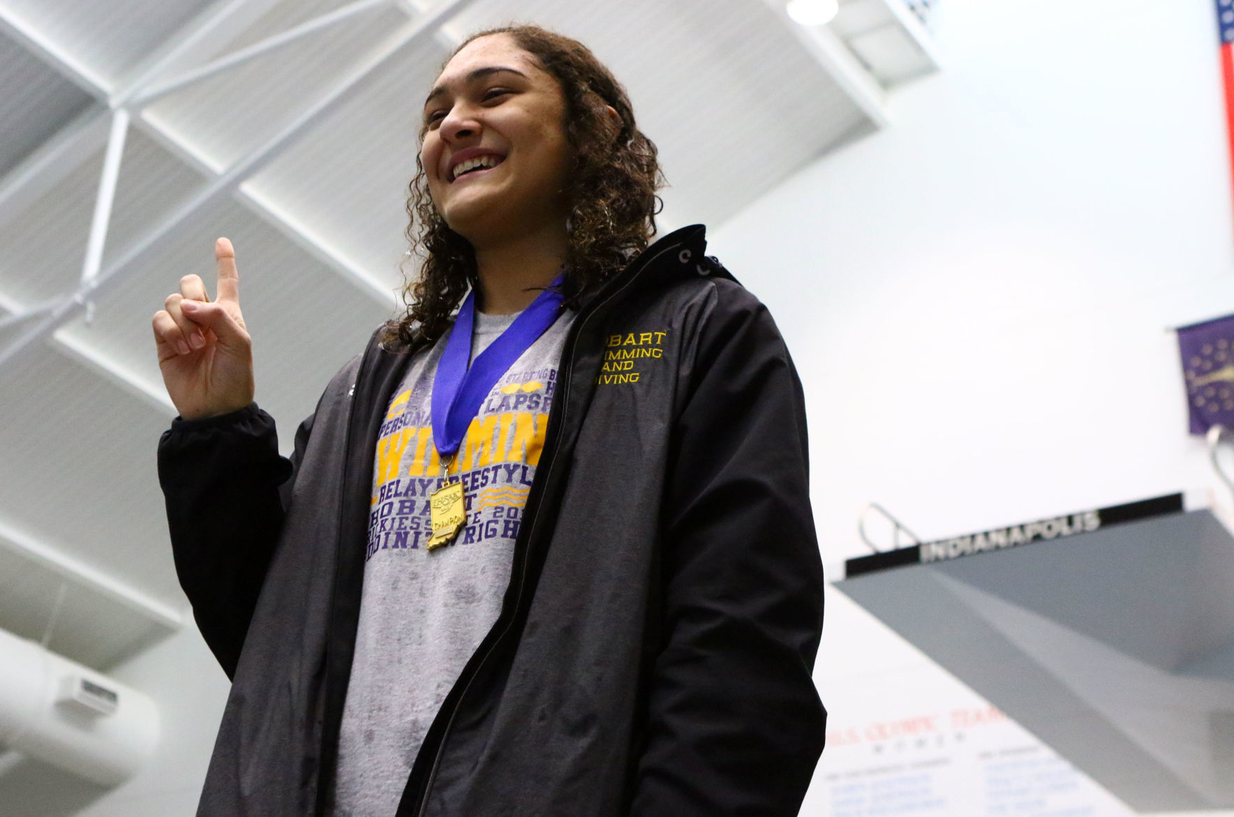 Girls state swimming finals in Indianapolis